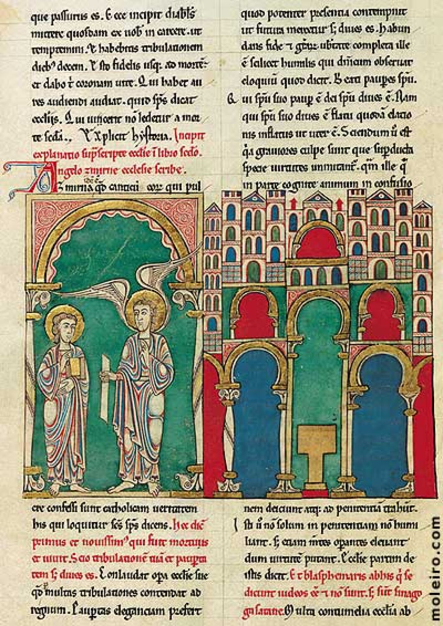 f. 44v, El mensaje a la Iglesia de Esmirna