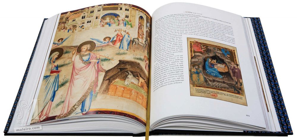 La Natividad de Jesús (Lucas 2, 8-15) en la Biblia moralizada de Nápoles Français 9561 (c. 1340-1350, Nápoles) Bibliothèque nationale de France, París