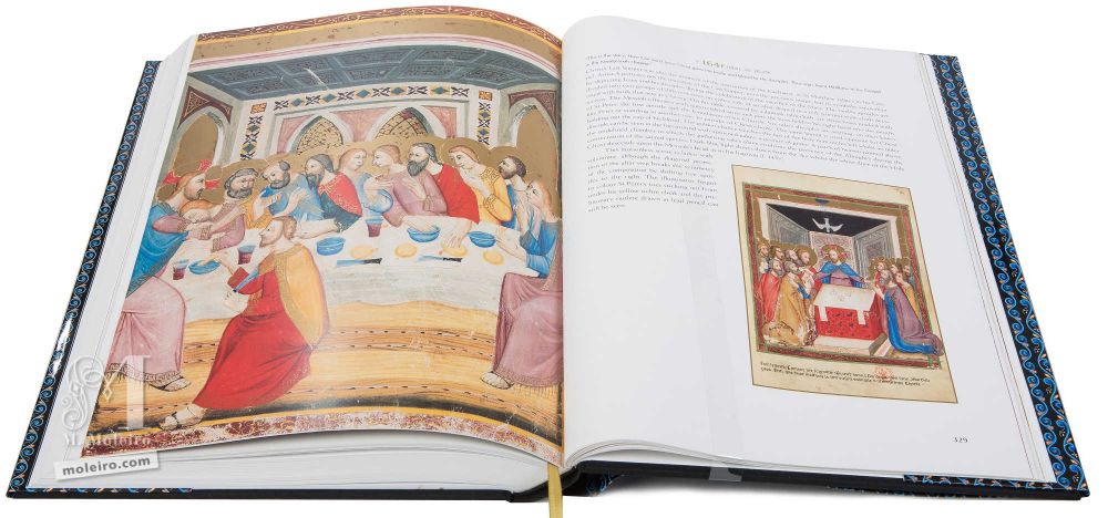 Christ’s Last Supper in the bible moralisee of naples, Franais 9561, (1340-1350 Naples) Bibliothèque nationale de France