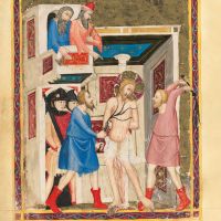 f. 171v : Flagellation du Christ (Mc 15, 15)