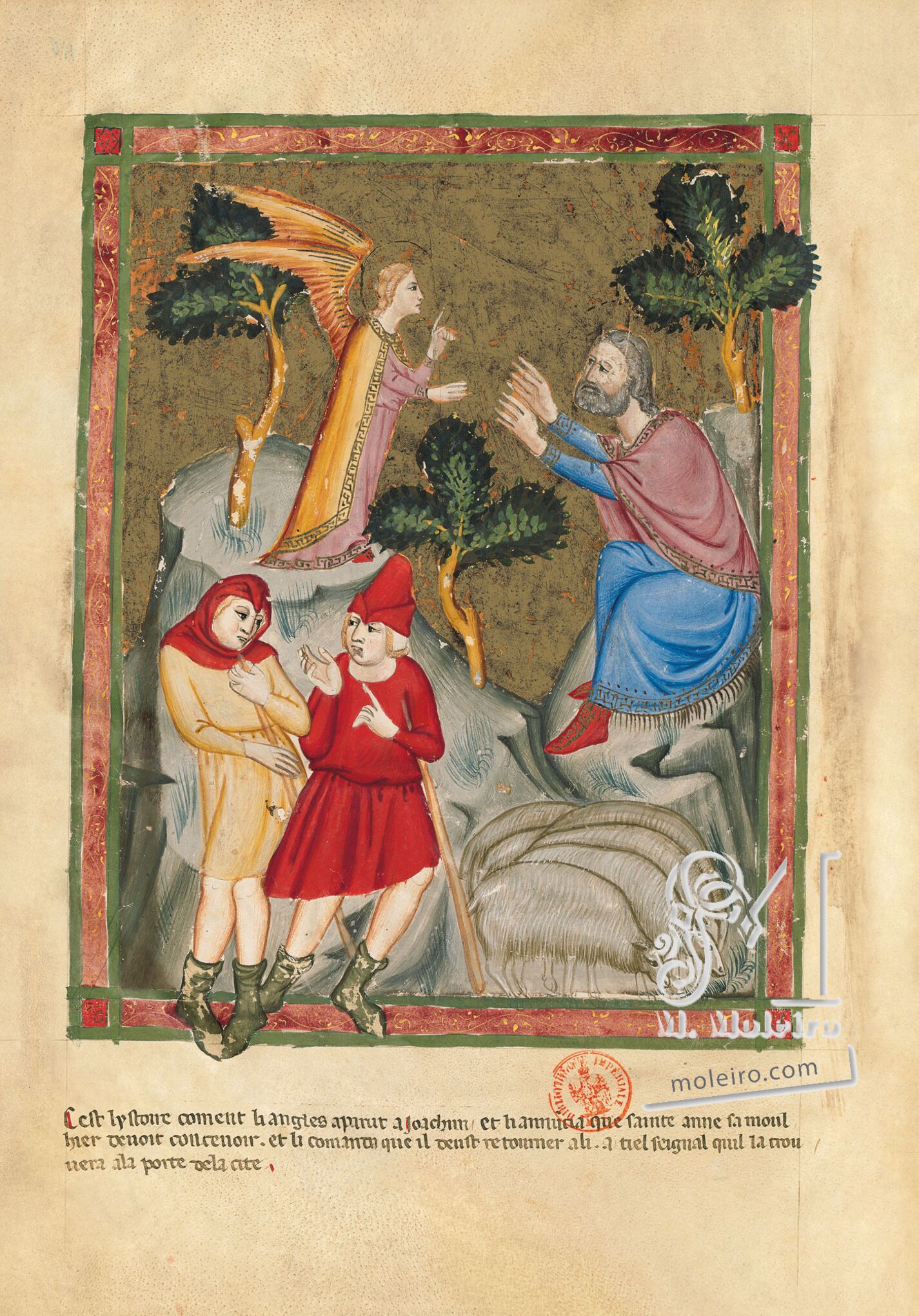 Anuncio del nacimiento de María (f. 116V)