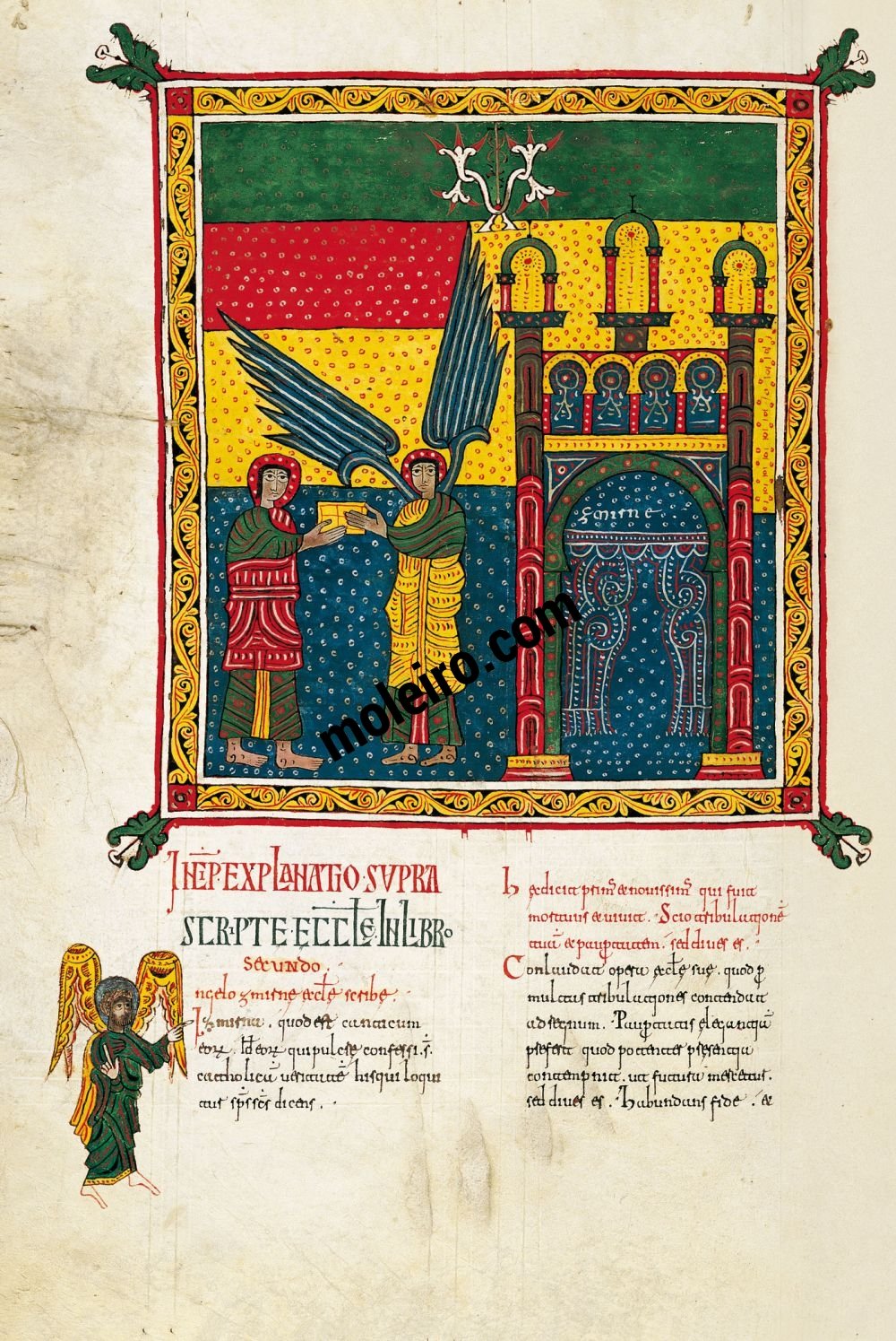 Beatus von Silos f. 54v, Die Botschaft an die Gemeinde in Smyrna