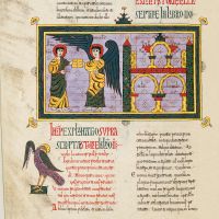 f. 77v, El mensaje a la Iglesia de Loadicea