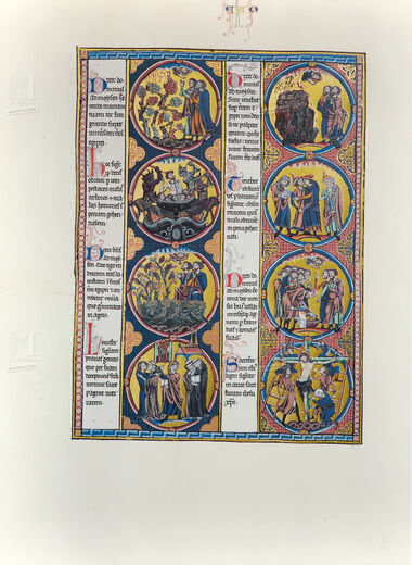 Pasta com 2 lâminas da Bíblia de São Luís: Êxodo 2 lâminas quase-originais