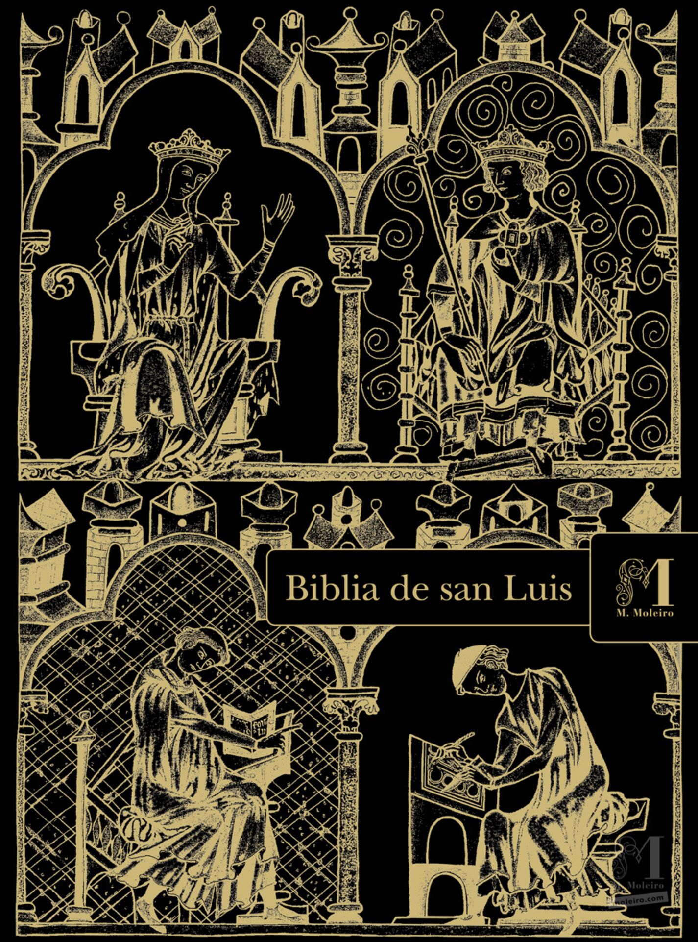 Portada de la carpeta con láminas de la Biblia de San Luis: Éxodo