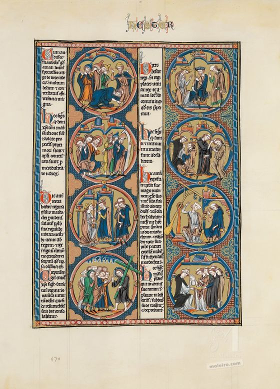 Folder of 2 prints from The Bible of St Louis: Genesis 