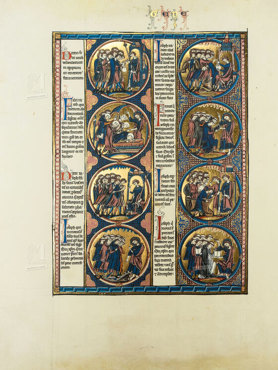 Folder of 2 prints from The Bible of St Louis: Genesis 