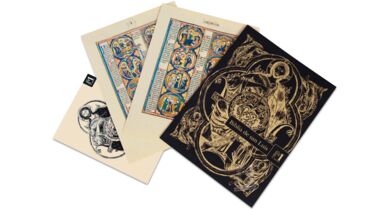 Folder of 2 prints from The Bible of St Louis: Genesis 2 láminas casi-originales