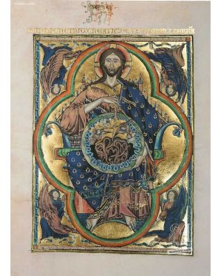 Mappe mit 2 Kunstdrucken aus der Bibel Ludwigs des Heiligen: Pantokrator 2 originalgetreue Nachbildungen