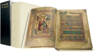 El Libro de Kells (Book of Kells) Trinity College Library, Dublín 