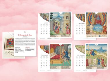 Moleiro-Kalender 2024 - Der Rosenroman Tischkalender im CD-Format (12 Seiten zu 14x12 cm)