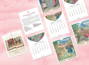 Moleiro-Kalender 2024 - Der Rosenroman Tischkalender im CD-Format (12 Seiten zu 14x12 cm)