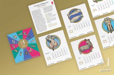 Calendario Moleiro 2021 Calendario de mesa formato CD (12 páginas 14x12 cm)