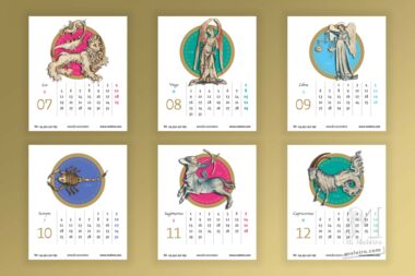 Calendario Moleiro 2021 Calendario de mesa formato CD (12 páginas 14x12 cm)
