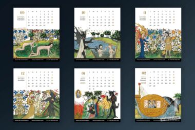 Calendário Moleiro 2022 Calendário de mesa formato CD (12 páginas 14x12 cm)