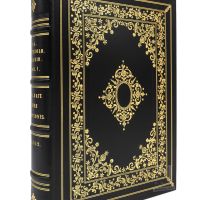 Gold-tooled morocco binding