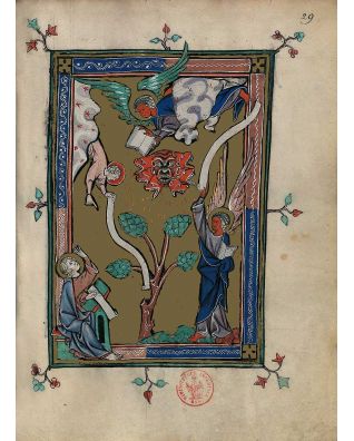 Mappe mit 5 Kunstdrucken aus der Apokalypse 1313 5 originalgetreue Nachbildungen