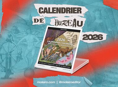 Calendrier Moleiro 2026 Calendrier de bureau format CD (12 feuilles 14x12 cm)