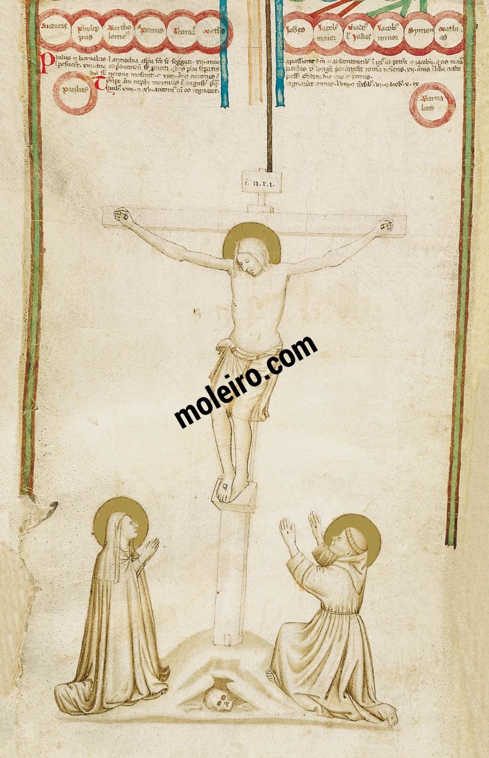 Genealogie Christi Kreuzigung mit der Gottesmutter und dem heiligen Franz von Assisi