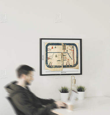 Kunstdruck der Weltkarte aus dem Beatus von Liébana, Kodex von Girona 1 originalgetreue Nachbildung