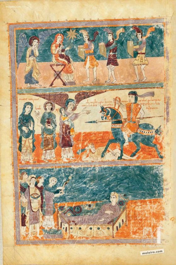 <p>Béatus de Girone</p>  Cycle de l’enfance du Christ, f. 15v