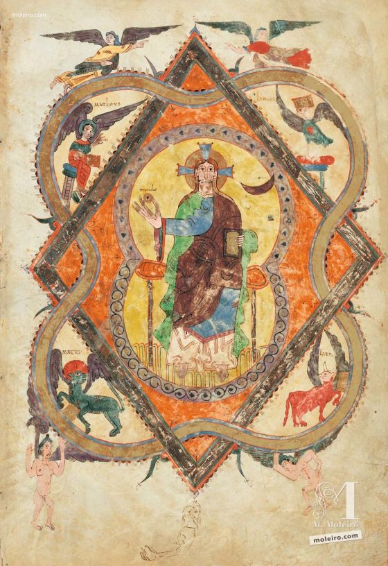 Mappe mit 5 Kunstdrucken aus dem Beatus von Liébana, Kodex von Girona 