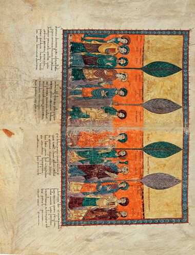 Kunstdruck der zwölf Apostel, zum Beatus von Girona gehörend