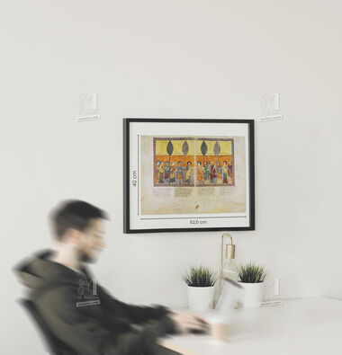 Lámina de los doce apóstoles, perteneciente al Beato de Girona 1 lámina casi-original