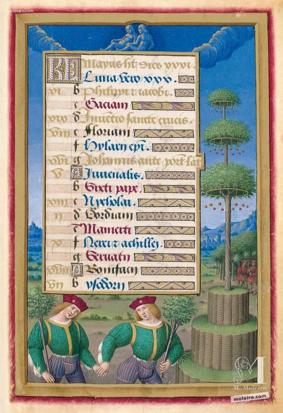 Cartella di 5 lamine delle Grandi Ore di Anna di Bretagna.  f. 8r