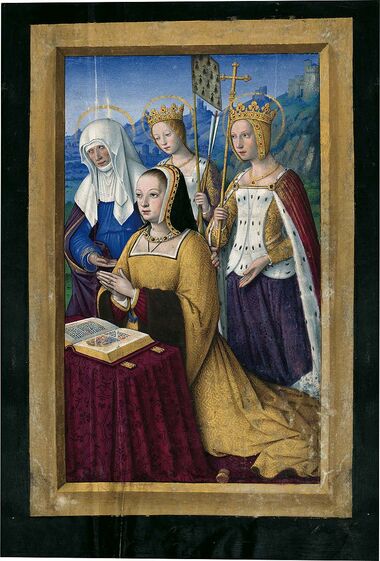 Carpeta con 5 láminas de las Grandes Horas de Ana de Bretaña