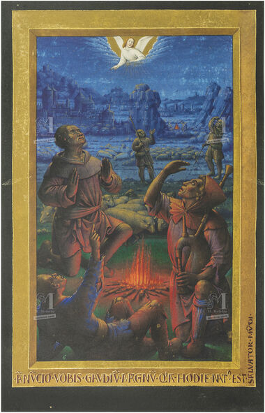 Carpeta con 5 láminas de las Grandes Horas de Ana de Bretaña 5 láminas casi-originales