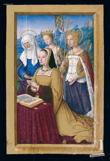 Carpeta con 5 láminas de las Grandes Horas de Ana de Bretaña 5 láminas casi-originales