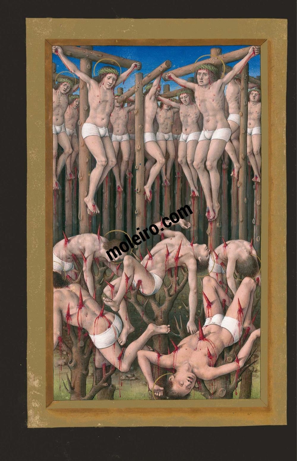 Grandes Heures d’Anne de Bretagne f. 177v, Des dix mille martyrs