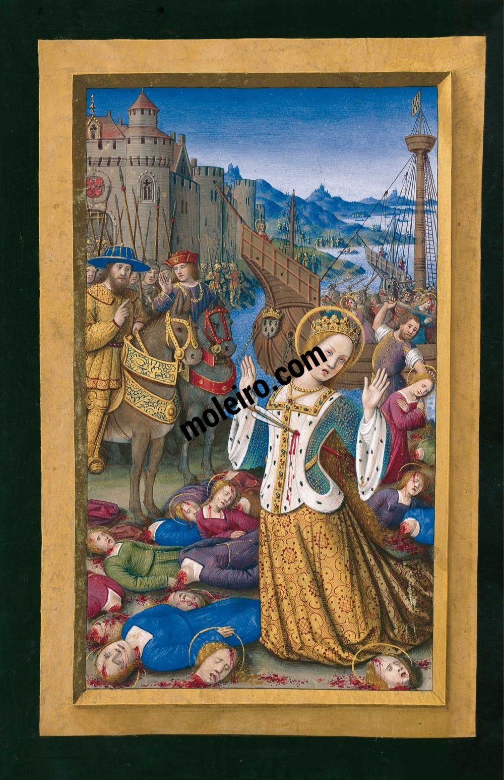 Die Grandes Heures der Anna von der Bretagne Heilige Ursula und die elftausend Jungfrauen, f. 199v
