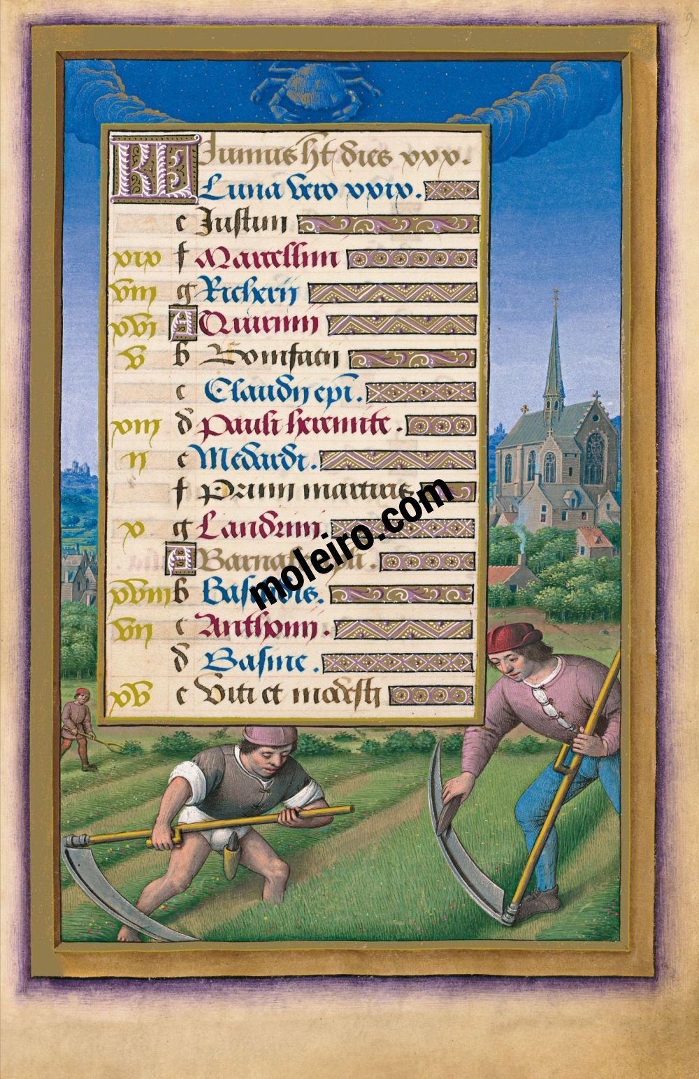 Gran Libro d’Ore d’Anna di Bretagna Calendario: giugno, f. 9
