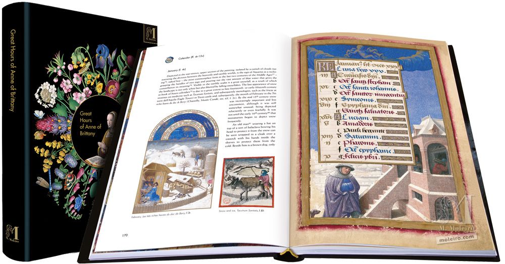 Les Grandes Heures d’Anne de Bretagne Calendrier de janvier, f. 4r