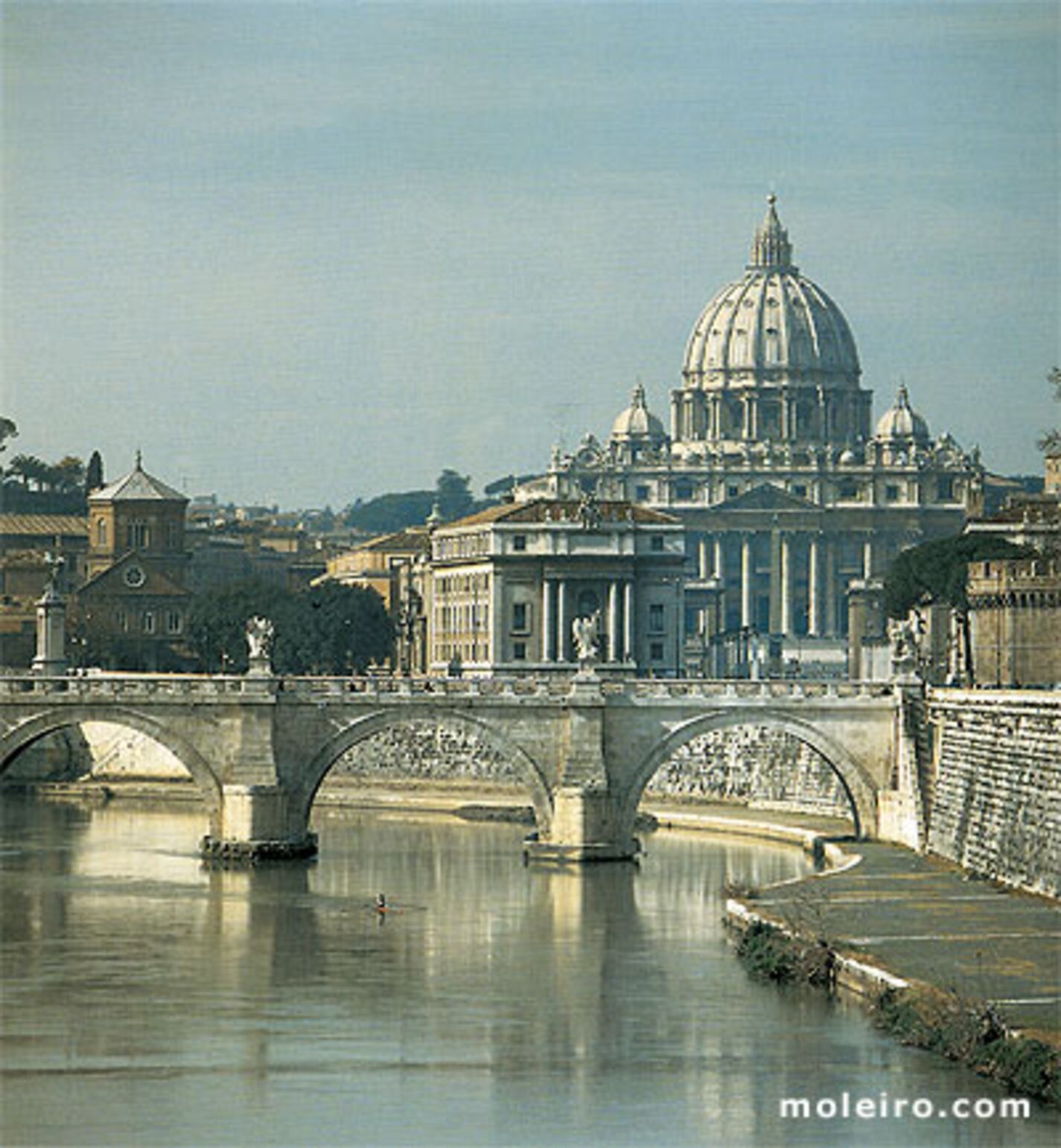Roma y las cpulas de sus iglesias. La baslica de San Pedro.