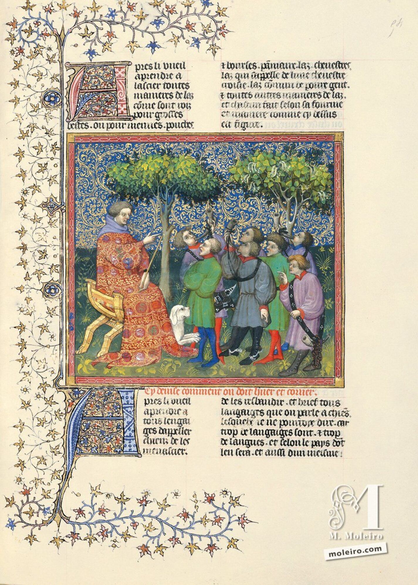 Donde se dice cómo se debe vocear y tocar el cuerno - f. 54r