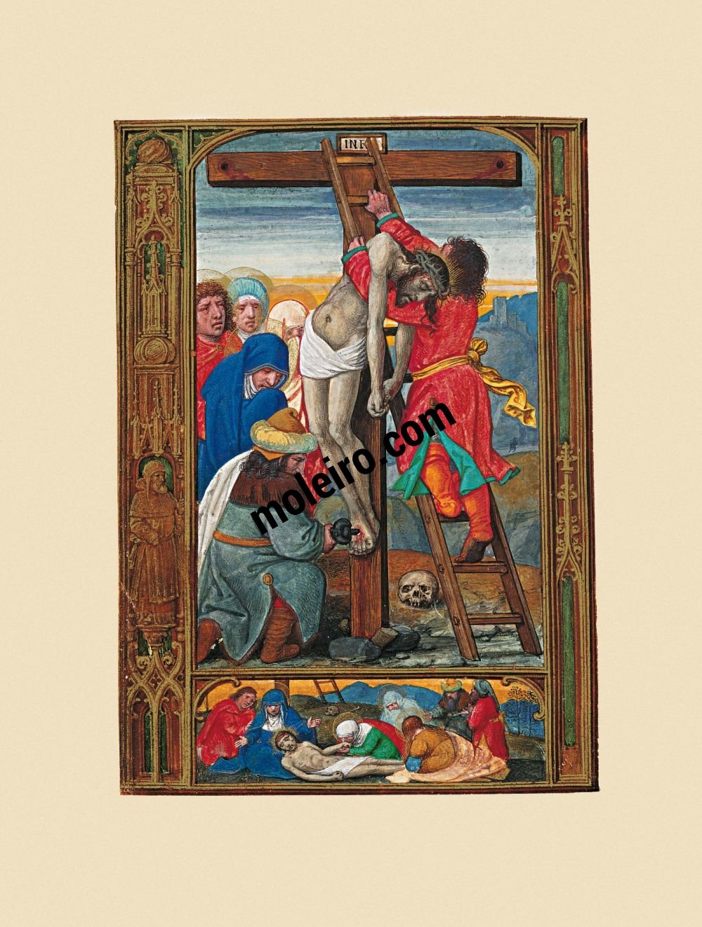 Libro del Golf (Libro d’Ore) f. 14v, Deposizione dalla Croce