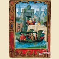 f. 22v, May, promenade by boat