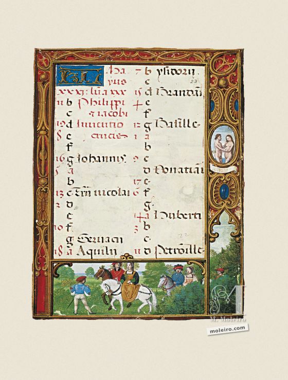 The Golf Book (Book of Hours) f. 23r, calendar, May