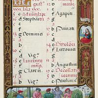 f. 26r, Calendario, agosto