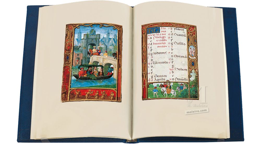 The Golf Book (Book of Hours) ff. 22v-23r, May calendar