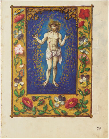 Lâmina do Varão das Dores do Livro de Oração de Alberto de Brandemburgo 1 lâmina quase-original Lâmina do Varão das Dores do Livro de Oração de Alberto de Brandemburgo 1 lâmina quase-original