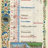 Kalender: Oktober, Schweinemast (f. 5v)