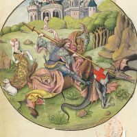 Saint Georges terrassant le dragon (f. 53v)