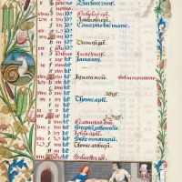 Calendario: diciembre, Cocción del pan (f. 6v)