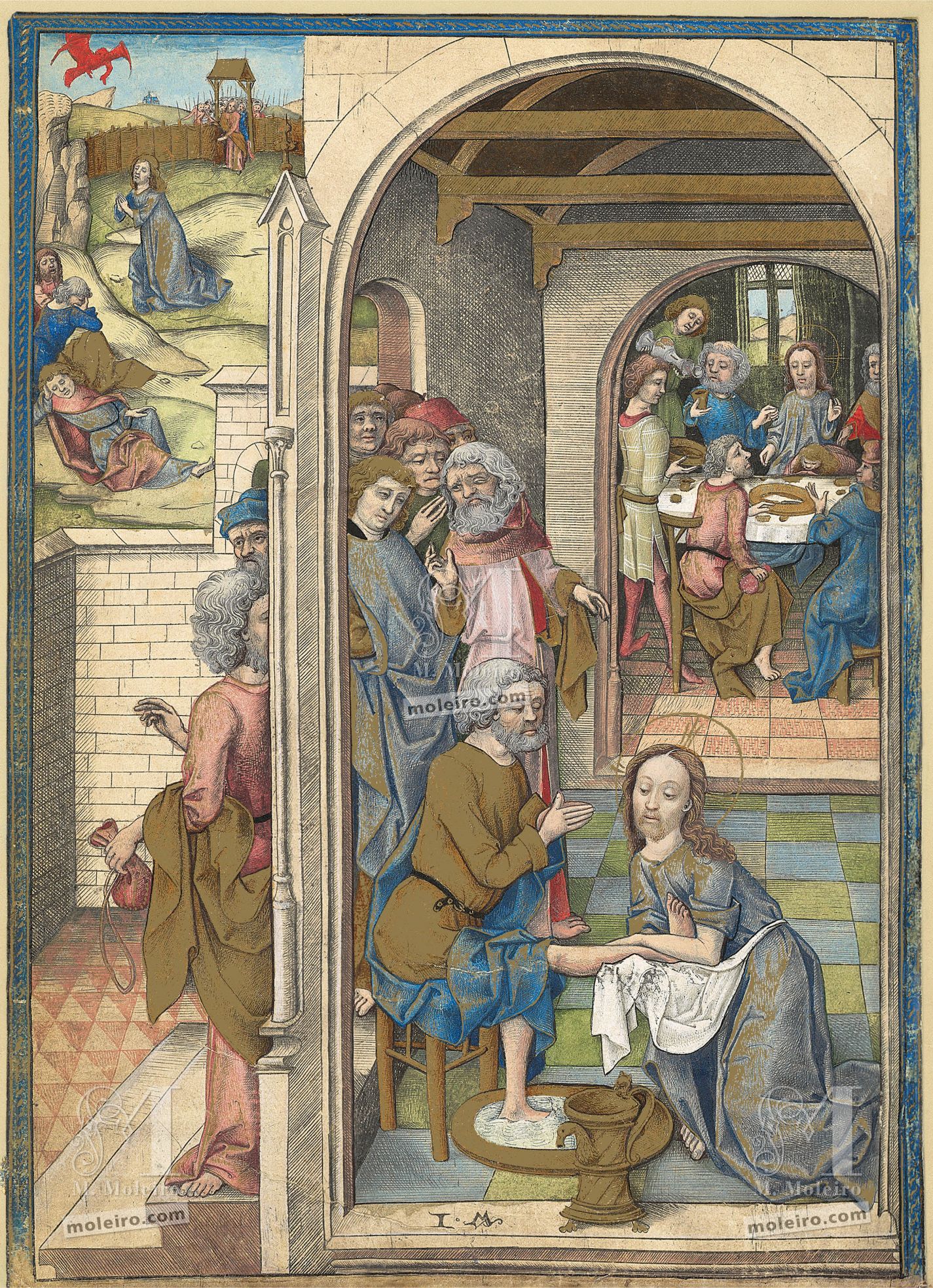 La Última Cena y el Lavatorio de pies (f. 59v)