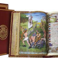 Étui, livre fermé et livre ouvert (f. 41v)