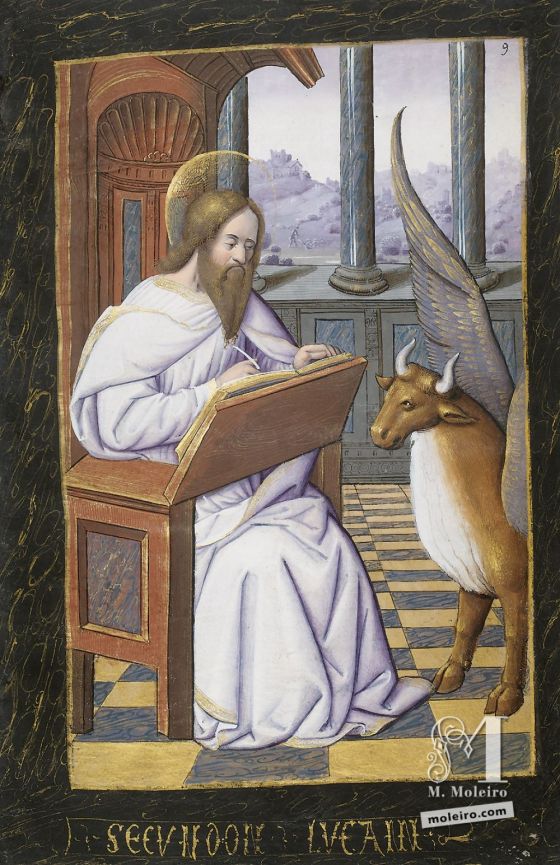 The Hours of Henry IV of France St Luke, f. 9r